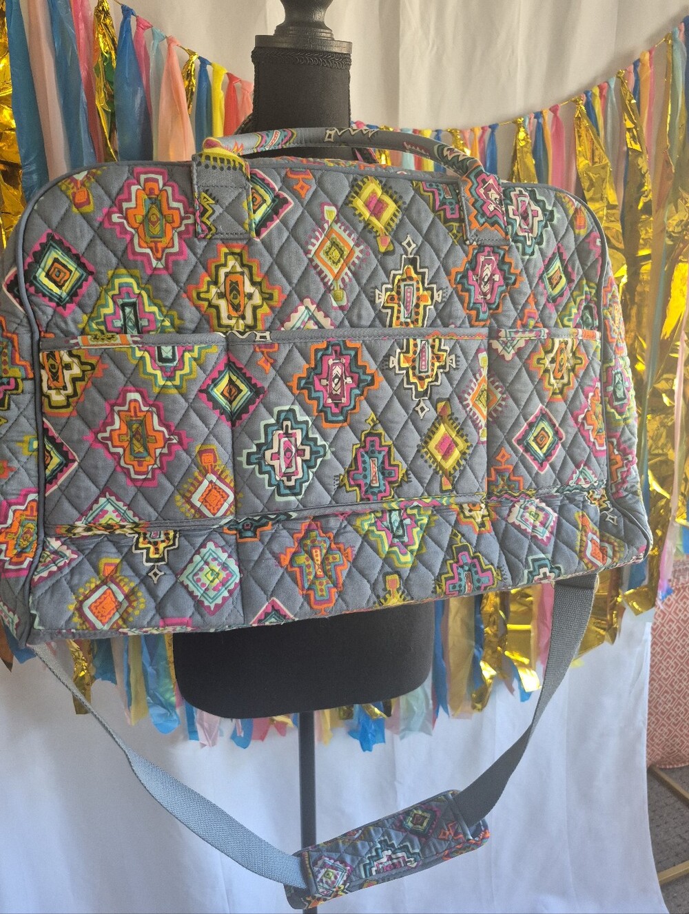 Vera Bradley Rare Print Quilted Aztec-Print Weekender Bag